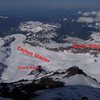 Early season looking SE onto the Carbon Glacier from Liberty Ridge at 12,000ft. <br>
<br>
Curtis Ridge spans the right side of the photo. Be sure to exit Curtis Ridge onto Carbon Glacier at a weakness around 7500ft.