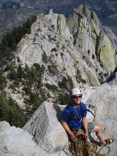 Climbing at The Needles in southern Sierra.  September 2008.