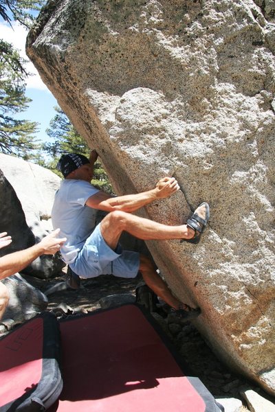 Mike grabs the 2nd ascent of Tooth Fairy, V6