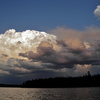 Teton storm over Leigh Lake.