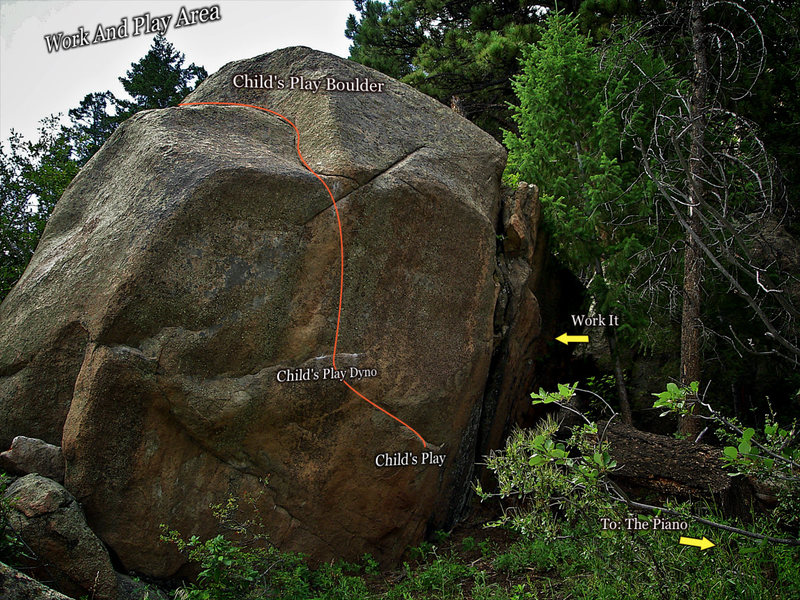 Photo beta for the "Child's Play Boulder."