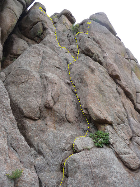 The Lone Ranger is the route shown on the right, while But for a Silver Bullet is the route shown on the left.  These two routes share a common beginning, but end at different anchors.