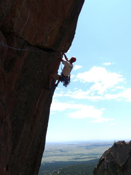 After the crux...yeah, I sewed it up.  Photo by Clint Dillard.