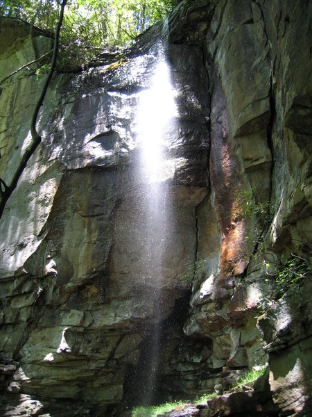 Waterfall to the right of Winter Harvest.