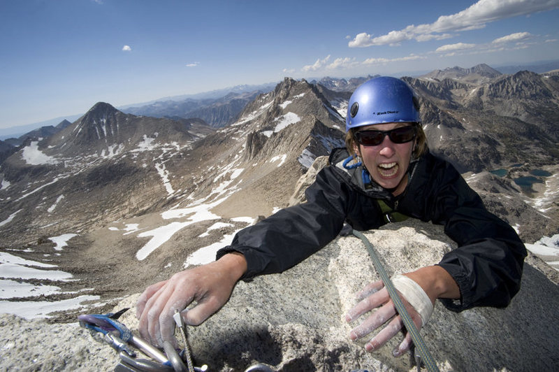 Claire Rasmussen on the summit.