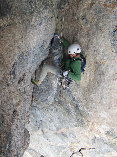 Bert is following the wild P4 roof traverse....