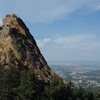 SW corner of the 1st Flatiron<br>
(Vulture guarding the anchor)