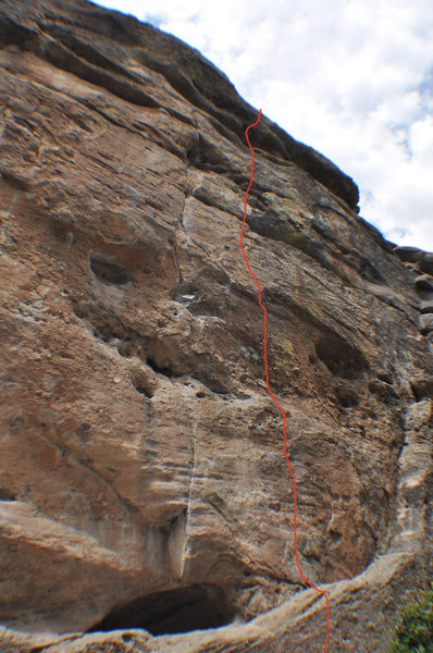 Climb to the right of Rain Dance Crack.