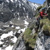 RMNP with Jordon Griffler.  Cathedral Wall (Kor / Dalke Route) June 2009.