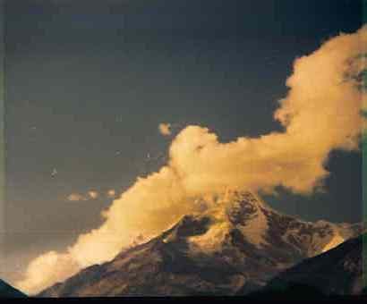 Paria Mountain's north face. Archival slide that was damaged and scanned.