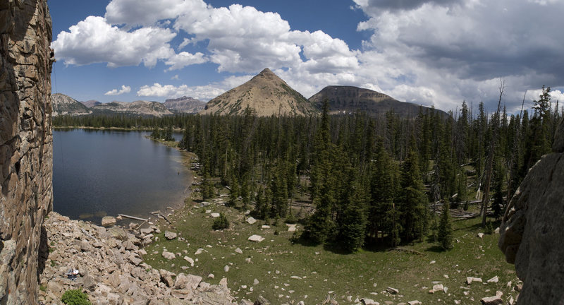 High altitude sport climbing in the Uinta Mountains.