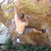 Unknown boulder problem in the Land of the Overhangs