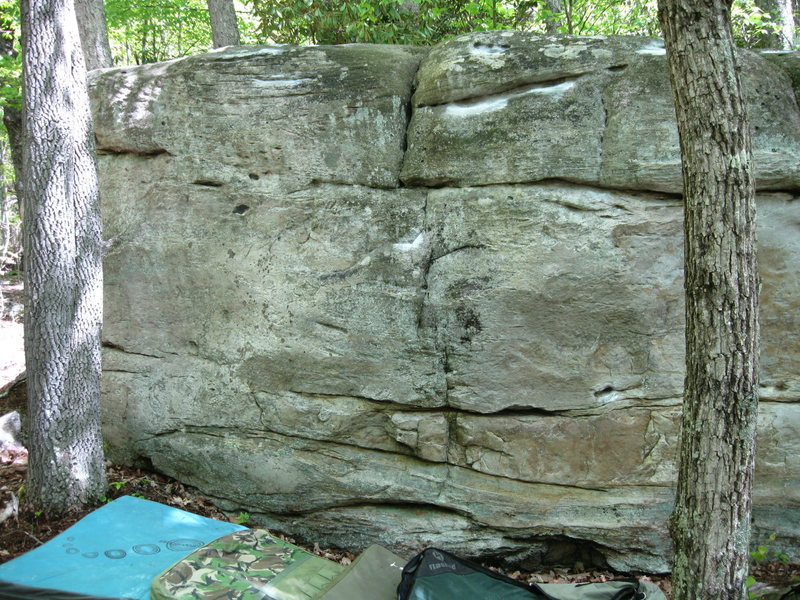 the warm up boulder, showing "Dial Zero"