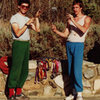 Owen and Savage, and the levitating nut - Punchbowl Parking Lot mid-80's<br>
(c) Mark Goss