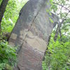 Good lookin' boulder just below white wall. You will see it when you walk from Hidden Buttress.