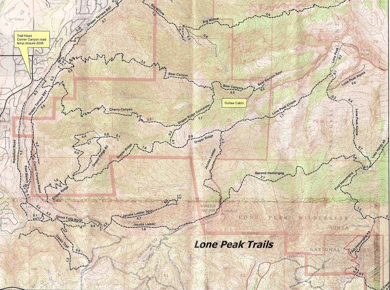 Lone Peak Wilderness TOPO