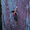 Kayte Knower on the lead of Flake Route