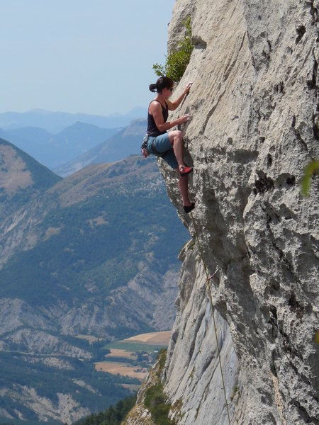 About out of the bulge and into the slab climbing. July 2009.