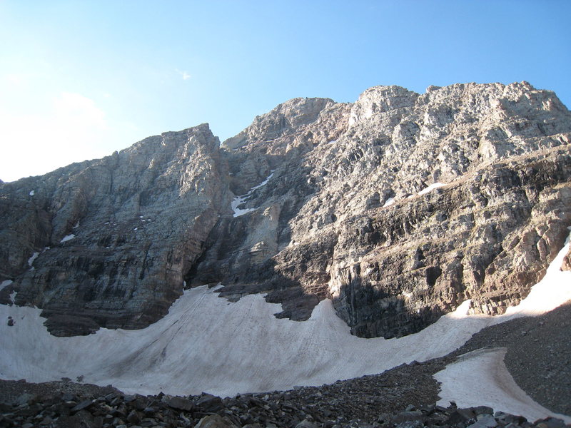 The North Face.  This was taken from the point at which you want to start heading W-SW across the Cirque.