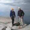 Scott and me on the summit after climbing the East Face