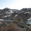 The approach seen from camp at Lower Marie Lake.<br>
(c) Tony Tennessee.