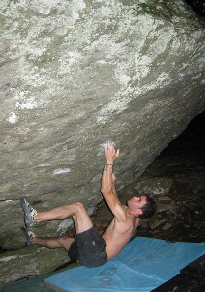 Aaron Parlier on "S.Weaver" on AVP Boulder, Grayson Highlands State Park.