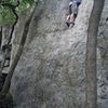 JG reaching the lip of Green Slab Center.