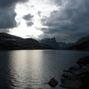 Deep lake at dusk, Cirque in Background