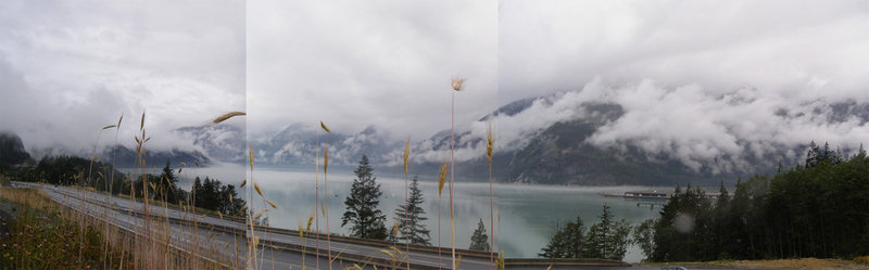 View of Howe Sound, rain approaching