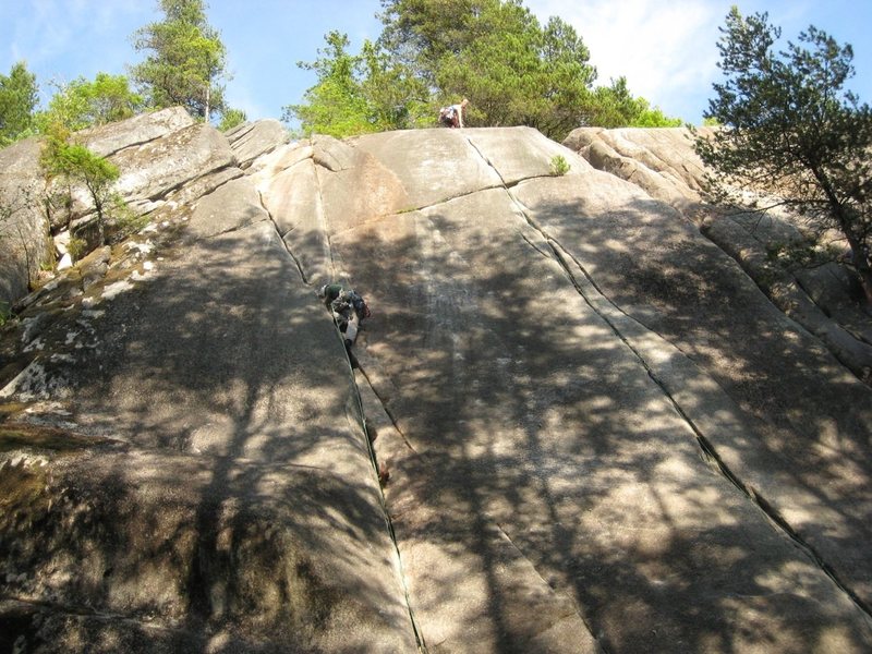 Edible is crack on left. Note the climber at top of Octopus' Garden (5.8)