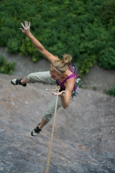 Having some fun on the Streaked Wall.