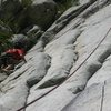 Another example of a kid friendly climbing area (when the water is low).