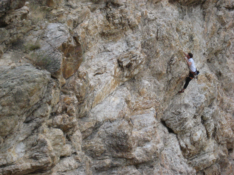 Chris at the crux.