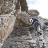 Doug leading on Symmetry Spire.