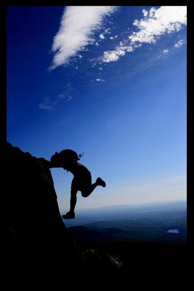 miah scoring some sweet alpine bouldering