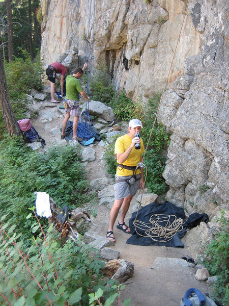 While belaying, always make sure you are paying attention and in control of the brake hand.