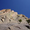 The final summit headwall.