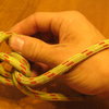 Loosen the overhand by separating the two strands indicated in the previous photo.