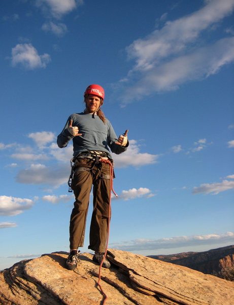 Bill Ohran on the summit after the FA of the Force Boyle.