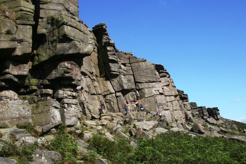 Climbers on Manchester Buttress