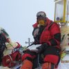 Puchang Sherpa with his Bible on Everest<br>
