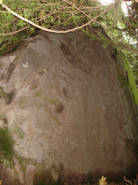 Far Slab.  Purple Haze traverses the arete, 420 slab up the slab.