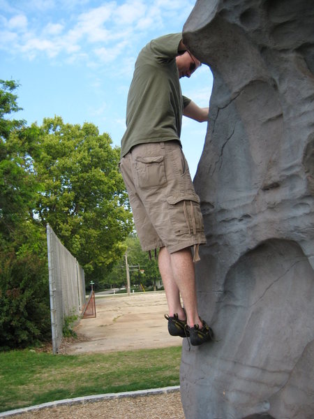 Chad throwin' down on the Northeast Arete. 