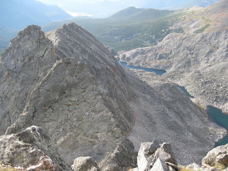 Looking back at the fouth and third ace from the top of the headwall.