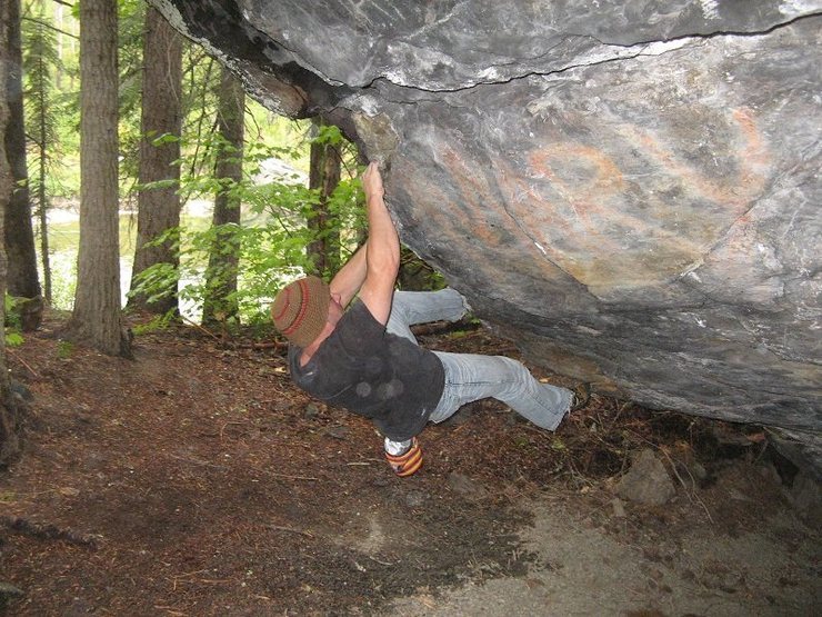 climbing the outside line.