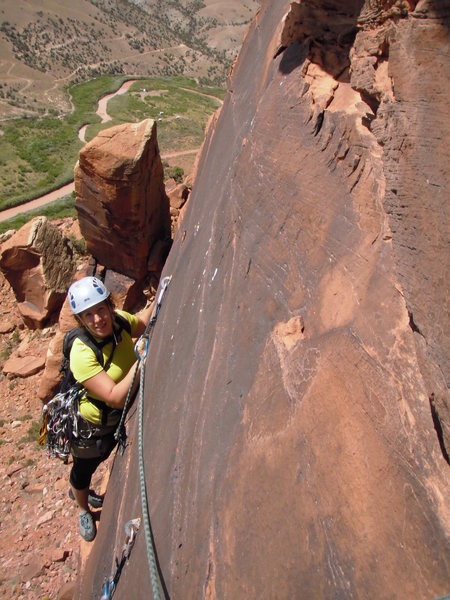 The crux.  This picture doesn't come close to portraying the gripitude of this spot!