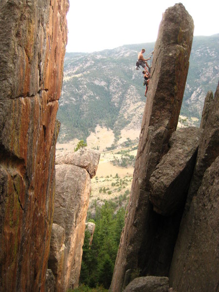 I didn't climb it but I couldn't resist taking a picture of these people who did. 