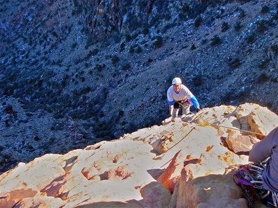 Bill Hotz arriving on top. 
