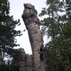 Sandberg Peak, first route at the Needles, SD.