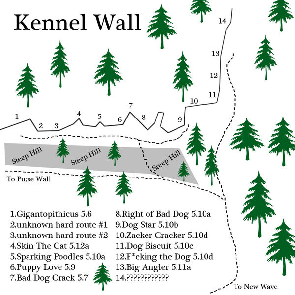 I saved this as the last map (as far as the cliffs i know and people use) because there are a few unknown routes... i was hoping to figure them out... if you have info please post it and if i get a chance i'll get the map up to date... enjoy...